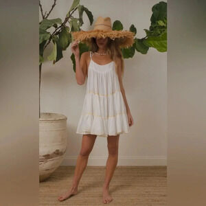 HONORINE PERI DRESS IN white